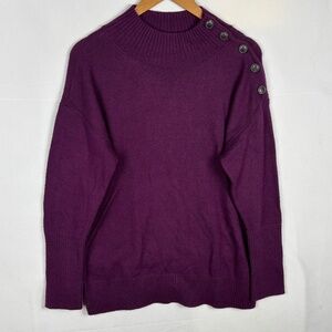 NWT Talbots Women LongSleeve Mock Neck Sweater Top Sz LP Knit Office Career Cozy